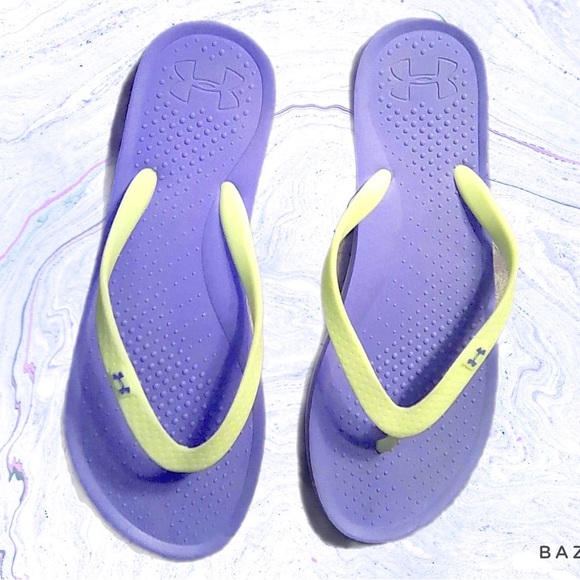 Under Armour Ua Atlantic Dune Women's Sandals Flip Flops Sz 7-8 Blue - Picture 1 of 1